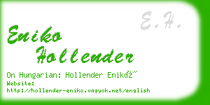 eniko hollender business card